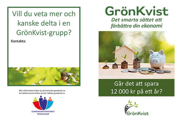 Länk till folder till deltagare för dubbelsidig utskrift - liggande A4-format som viks på mitten.